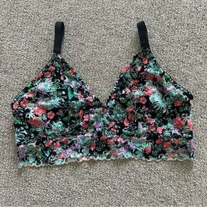 Victoria's Secret Multicolor Floral Lace Bralette Size‎ XXL